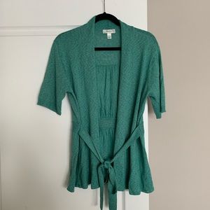 Cardigan heathered teal/green